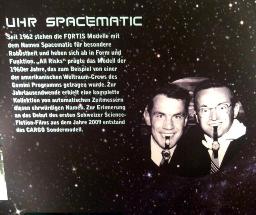 Fortis Spacematic poster - the Spacematic was used by the American Gemini astronauts and featured in the 2009 science fiction film CARGO